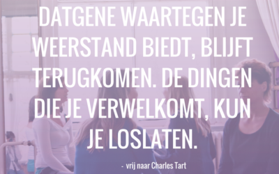 MindfulMaandag: Datgene waartegen je weerstand biedt, blijft terugkomen.